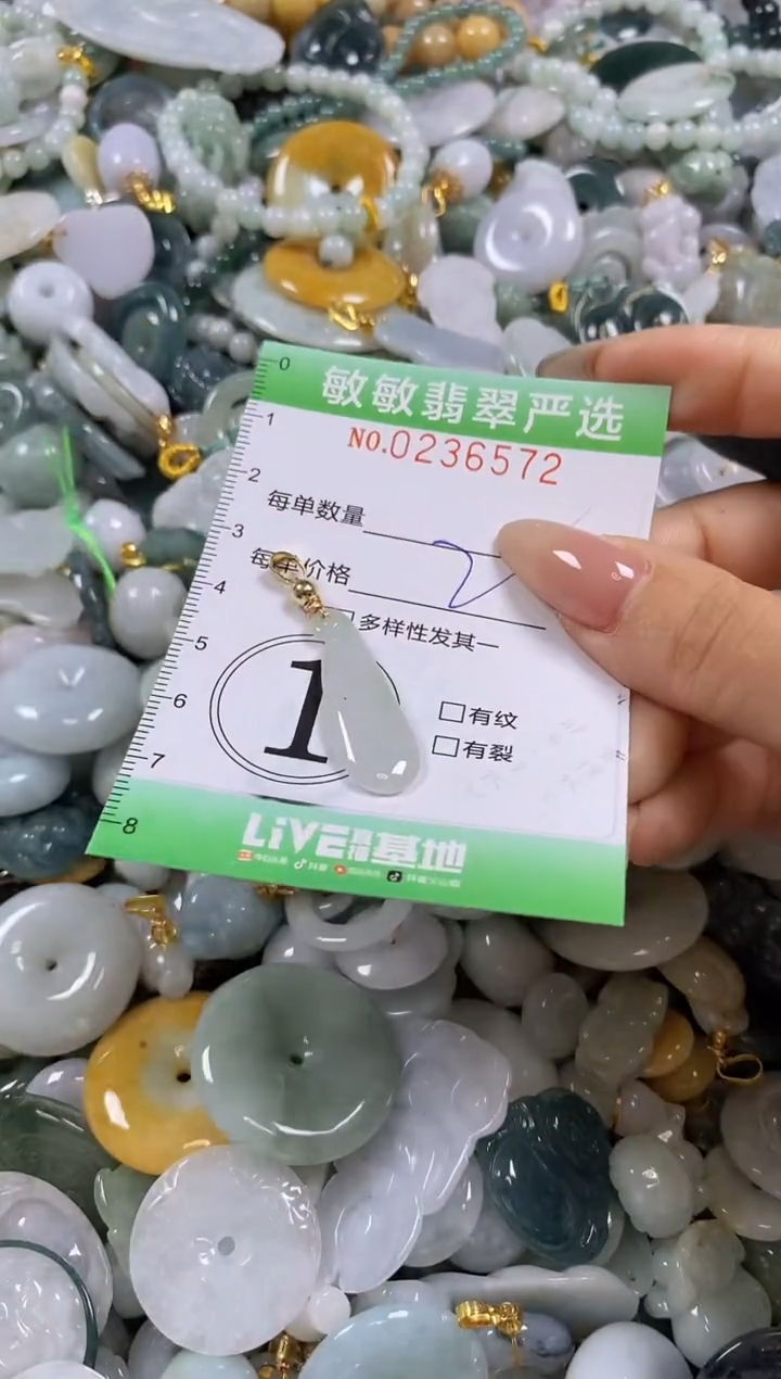 翡翠未镶嵌颈饰闪购0236572