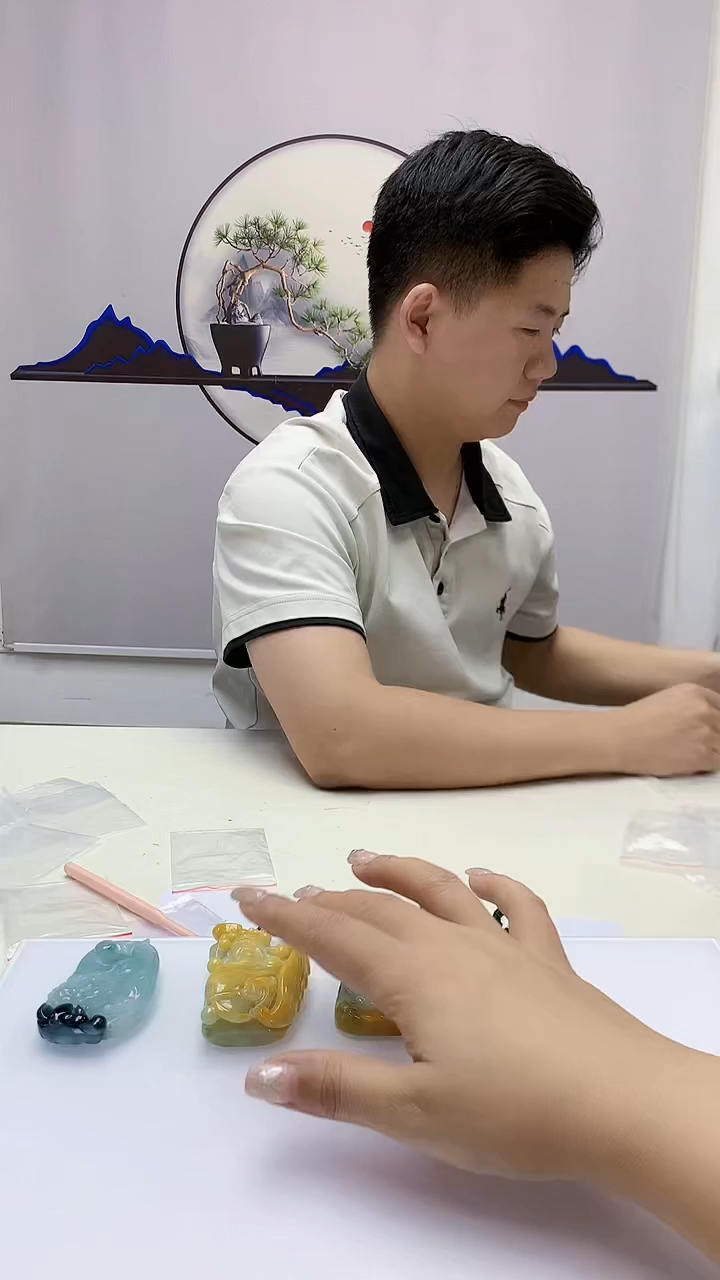 定制翡翠未镶嵌4917ms-毛货挂件52