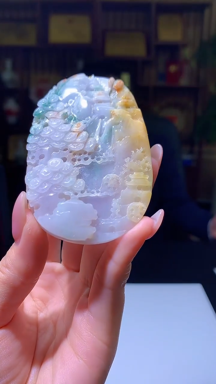 【闪购商品】定制翡翠未镶嵌8053jj-毛货挂件14