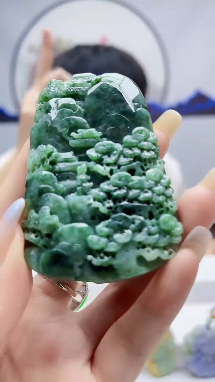 未镶嵌定制翡翠毛货挂件20