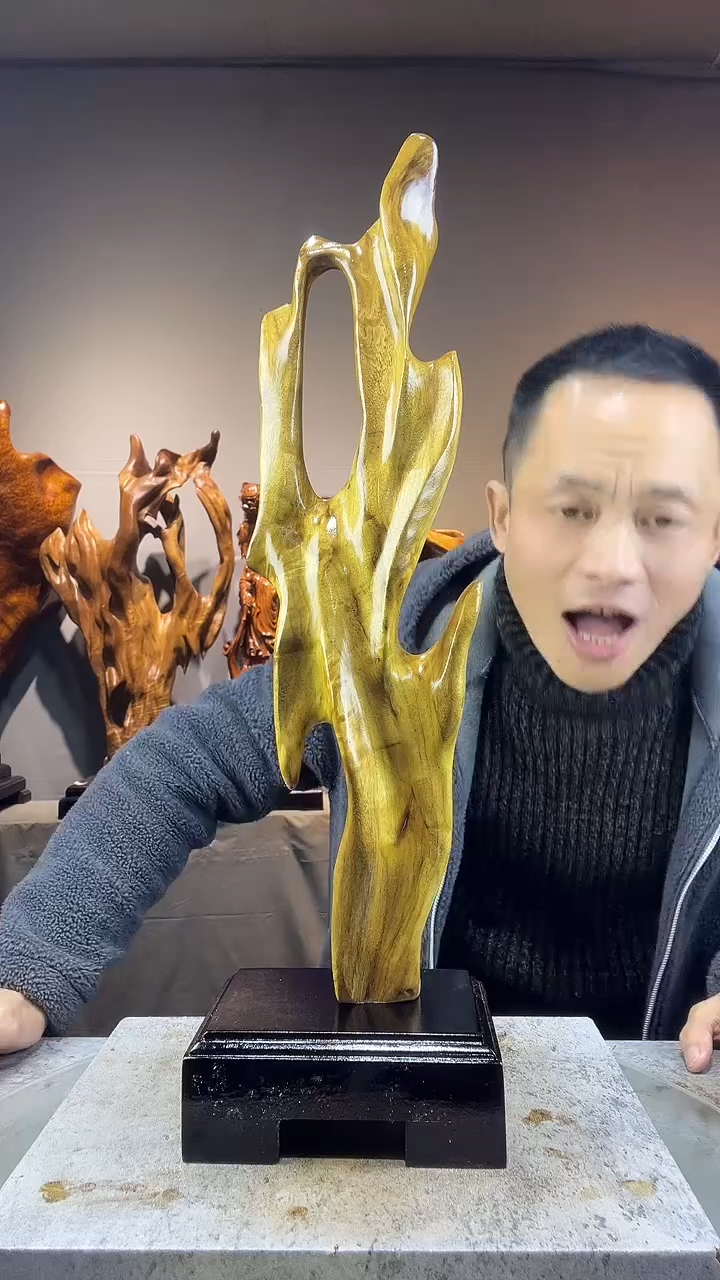 金丝楠诗*家小叶桢楠随行摆件5