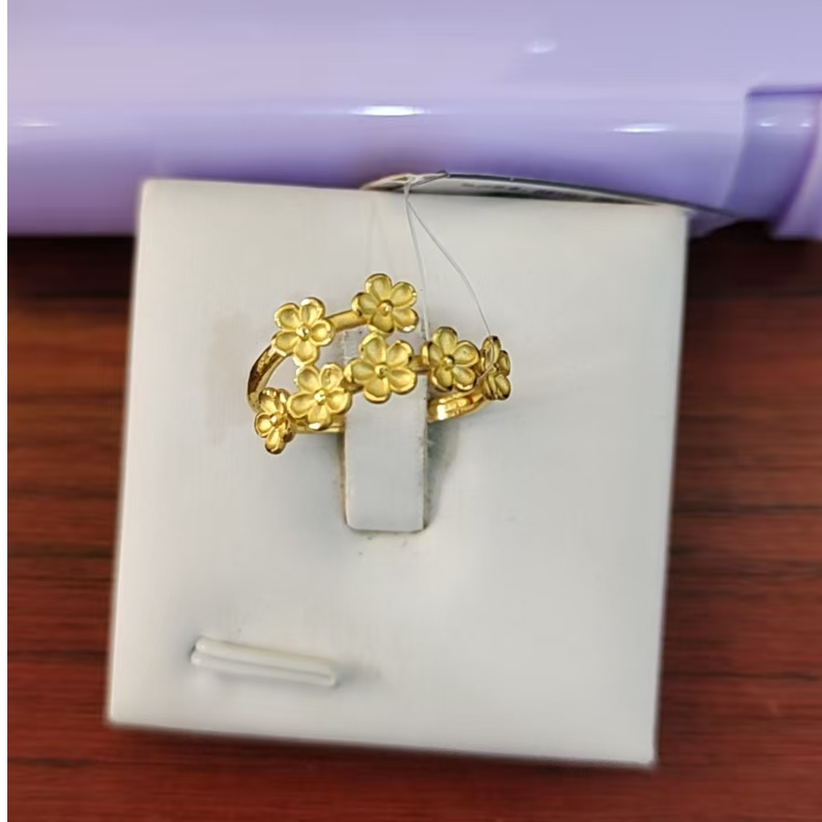 红飞珠宝足金戒指