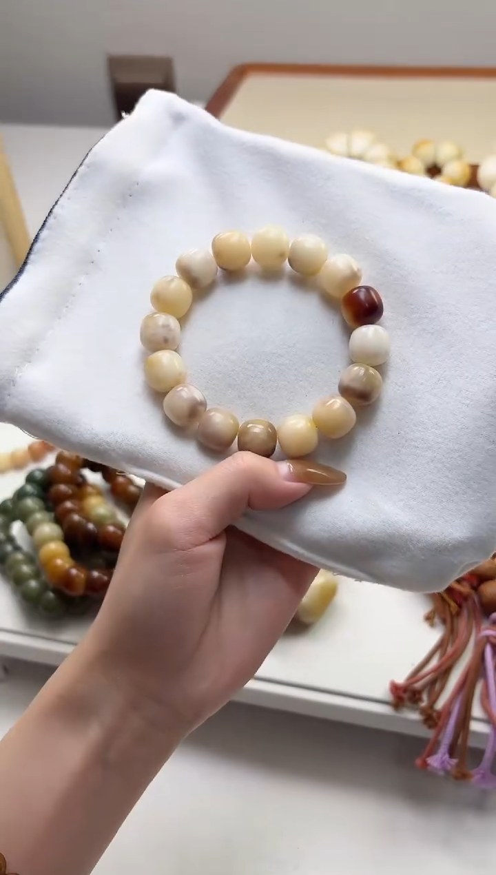 手串菩提根/象牙果沐p79紫美人干磨桶珠13*14mm手串