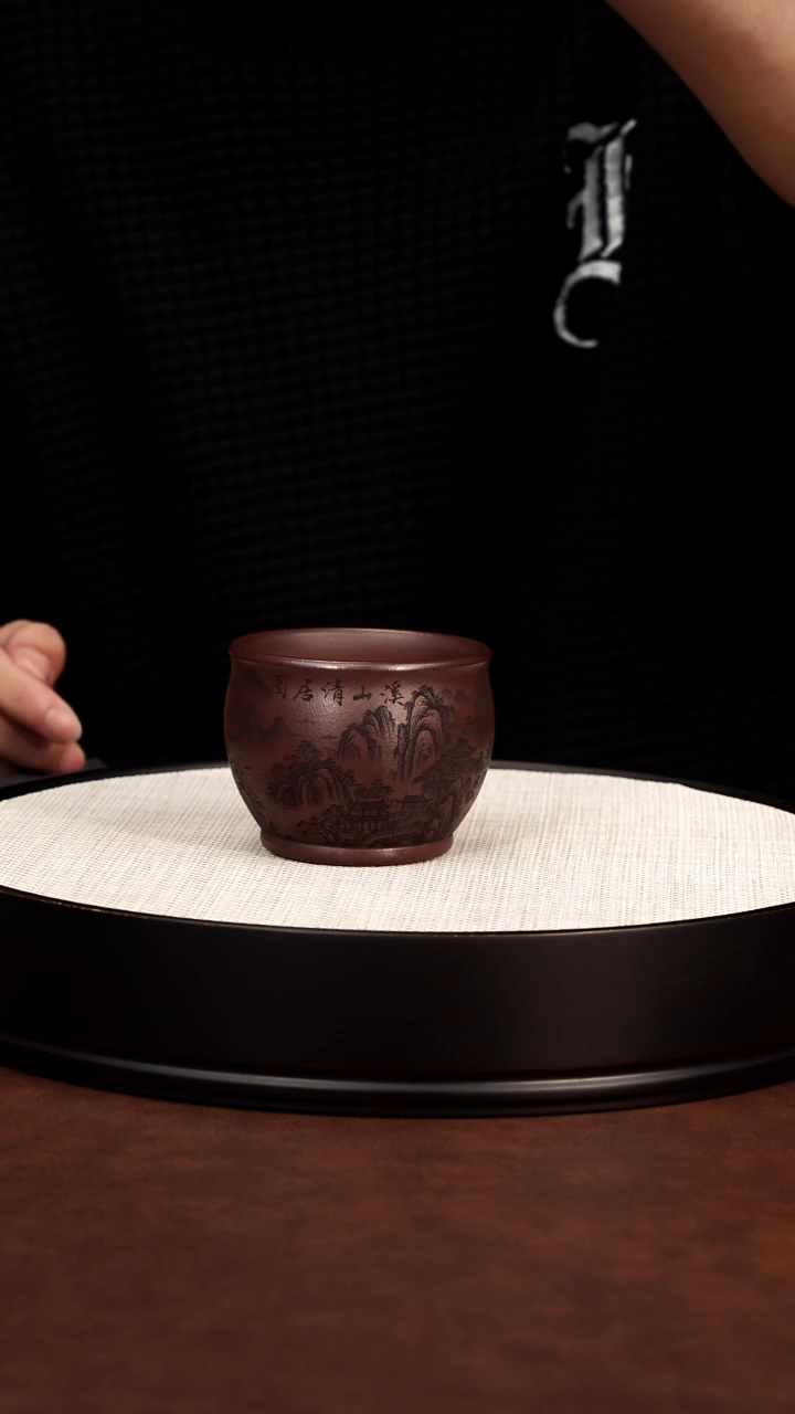 茶壶紫砂石红 溪山主人杯