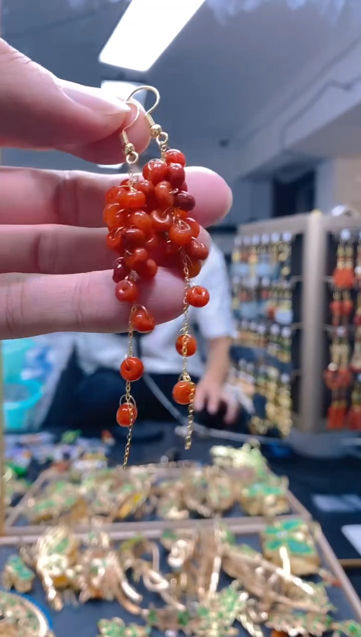 【闪购商品】翡翠耳饰合金084翡翠耳钩