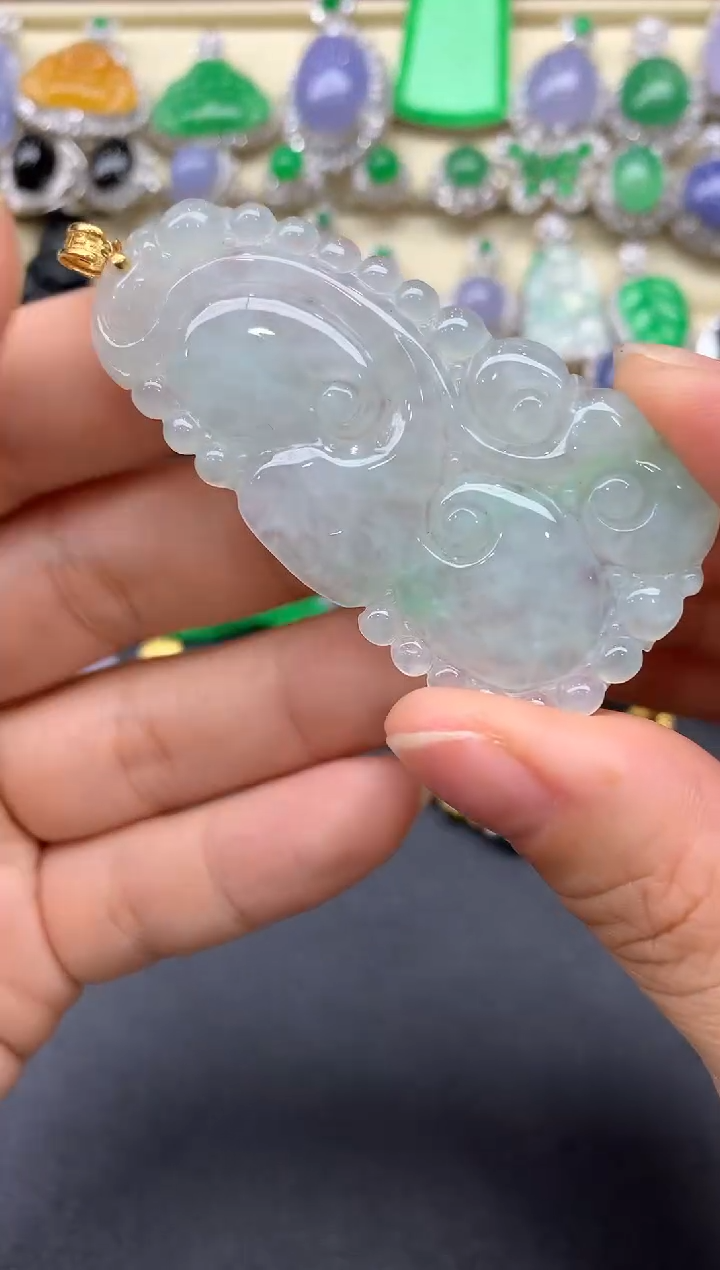 【闪购商品】翡翠颈饰18K金镶嵌43-中国好珍宝