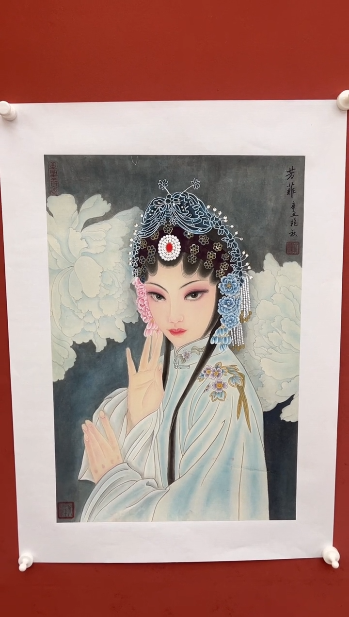 【闪购商品】国画人物-四开三-托底