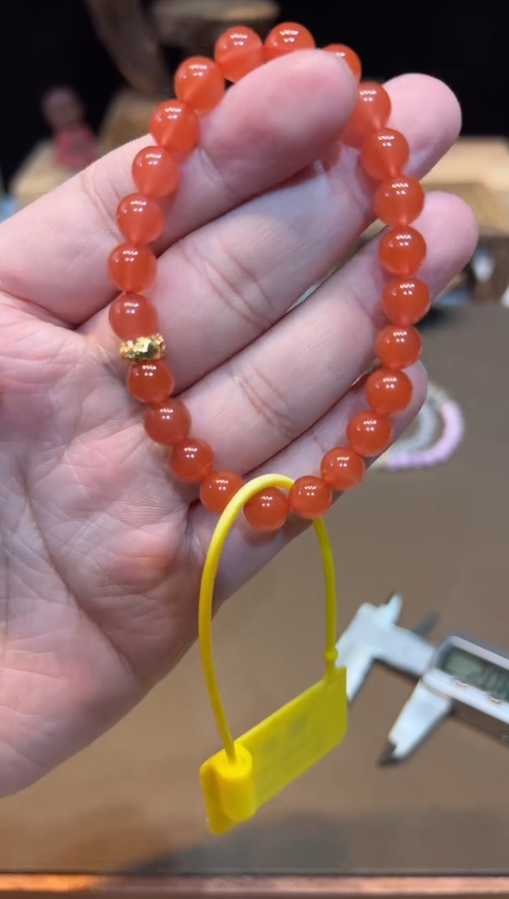 18K金镶嵌手链玛瑙/玉髓手饰@@H2928