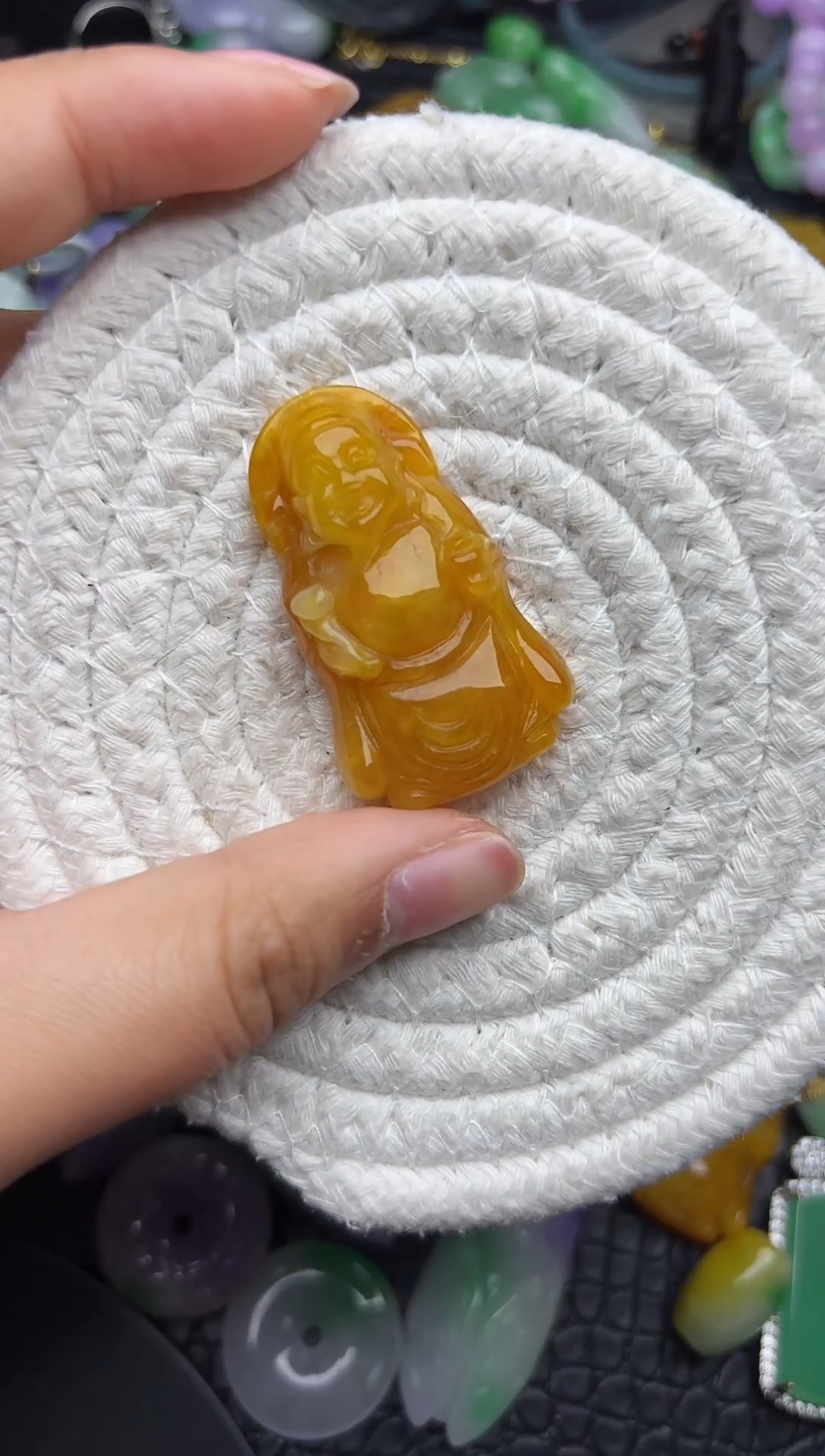 颈饰未镶嵌翡翠缅甸翡翠吊坠