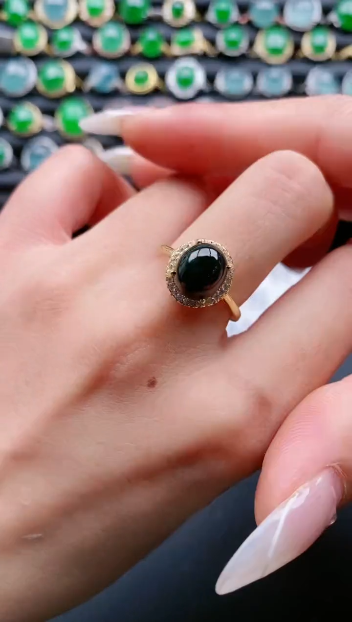 【闪购商品】翡翠戒指银S925镶嵌111111111