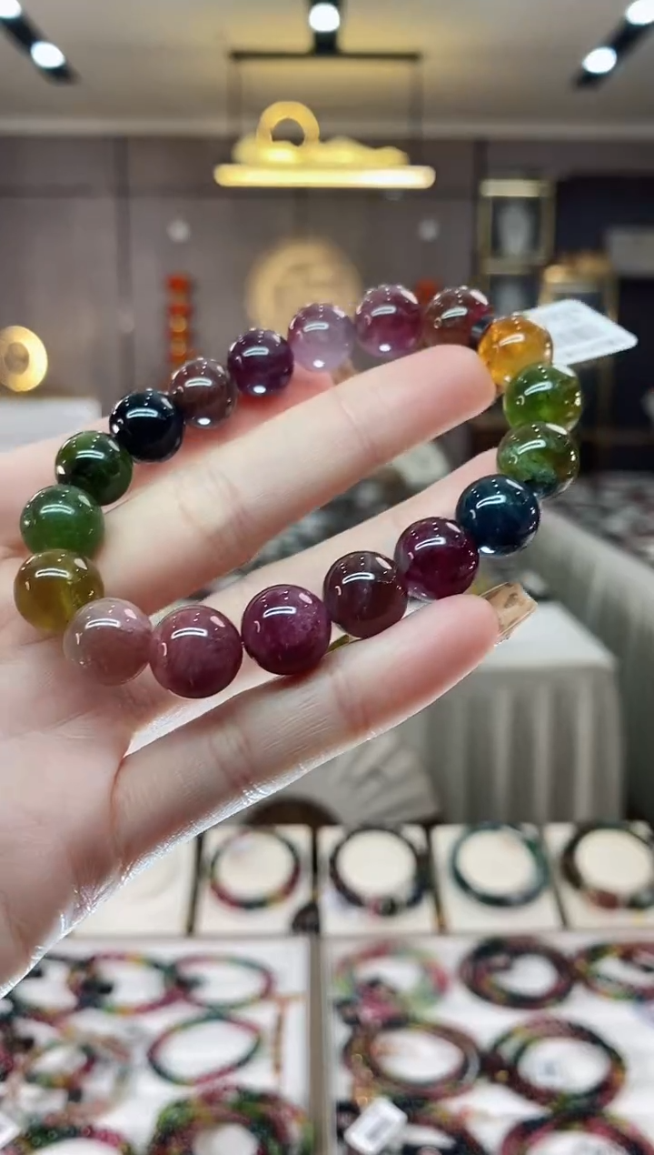 【闪购商品】碧玺单圈手串11mm+未镶嵌一物一证dan