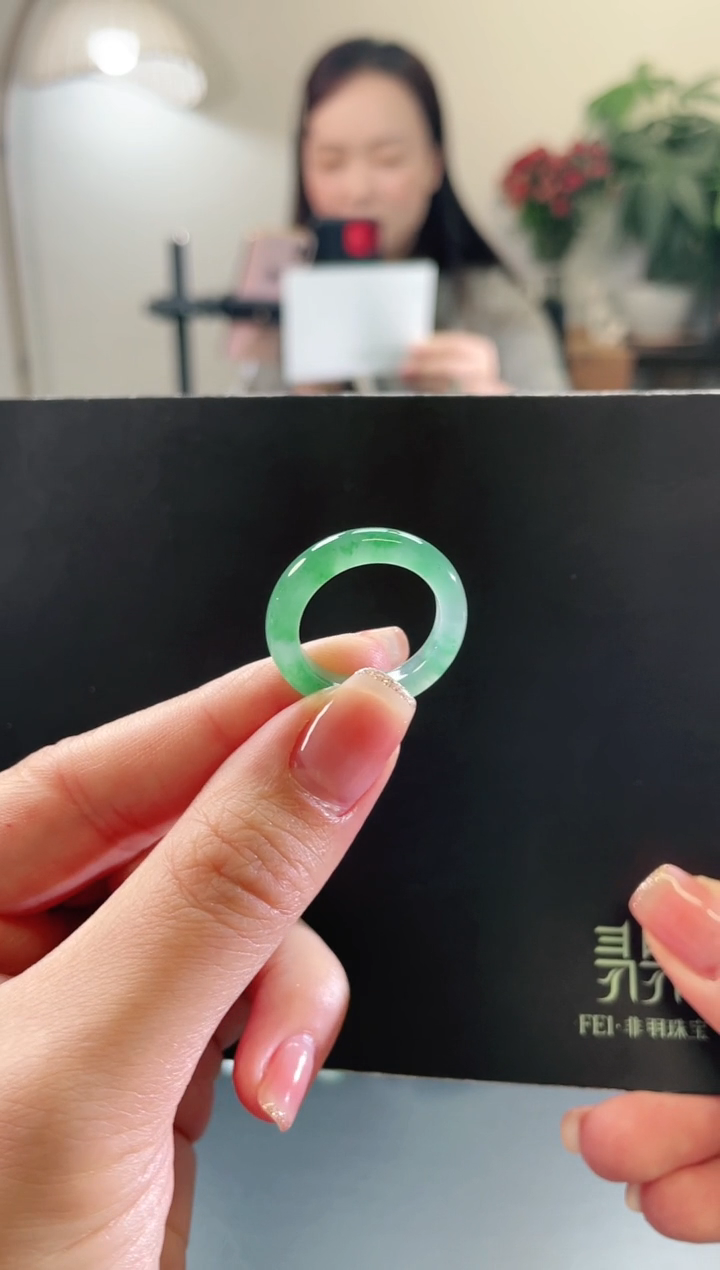 未镶嵌石英质玉戒圈14+15号