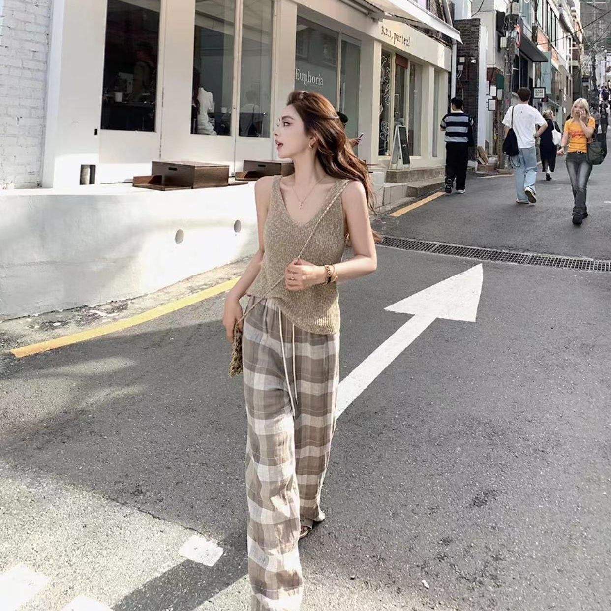 福利---选择对应编码--叠穿V领背心女内搭显瘦柔软亲肤遮副乳吊带