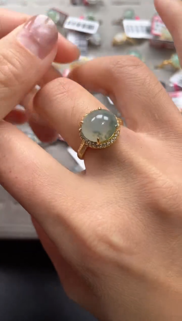 【闪购商品】翡翠戒指银S925镶嵌11111--1