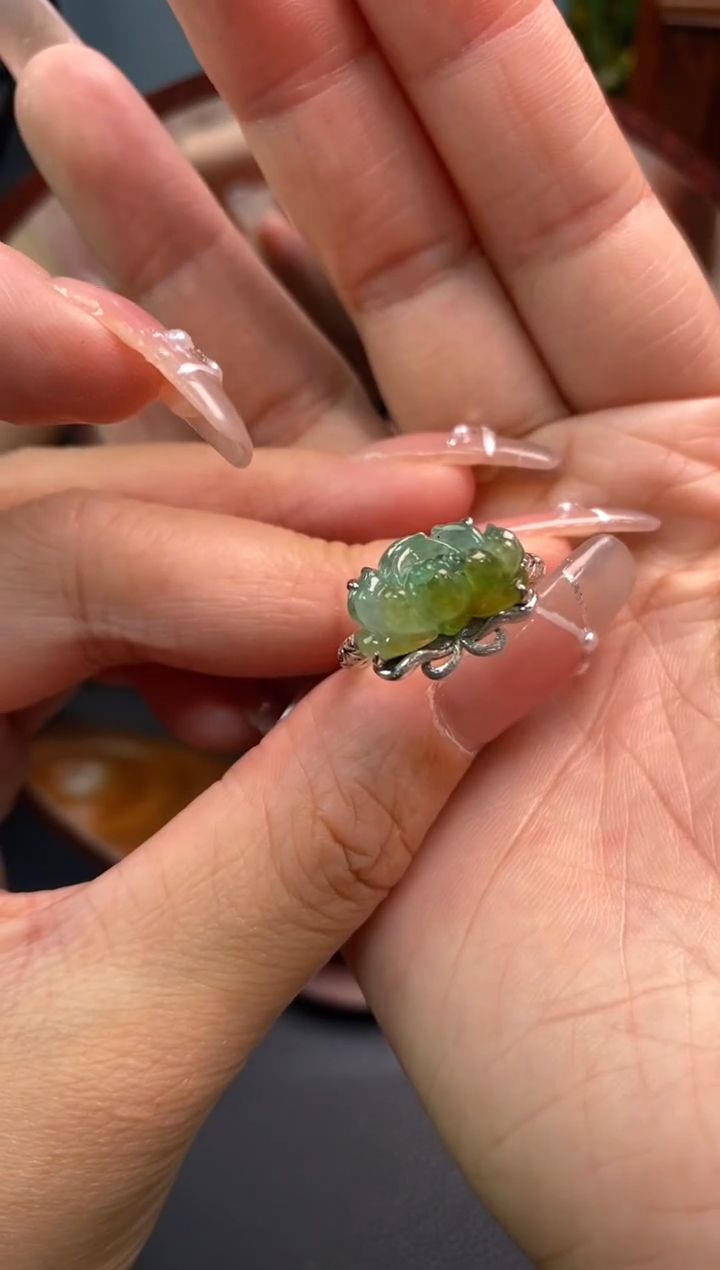 颈饰银S925镶嵌翡翠中****司净货13870