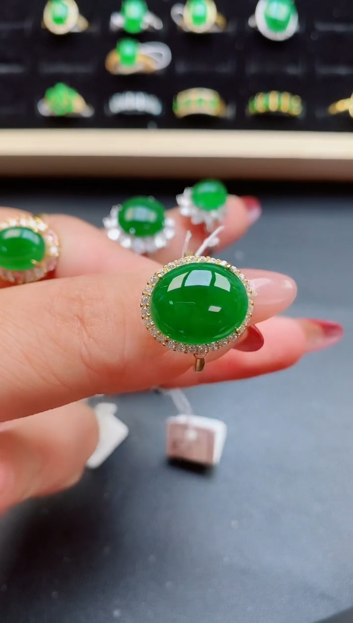 【闪购商品】翡翠戒指银S925镶嵌31321