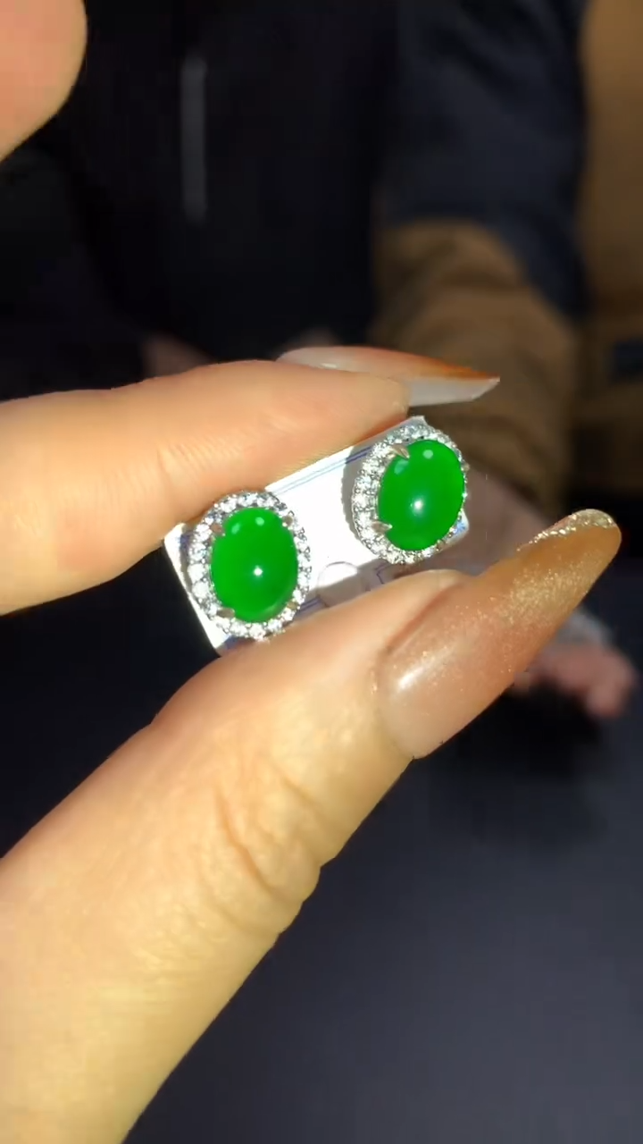 【闪购商品】翡翠耳饰未镶嵌0816362158/多样性发一