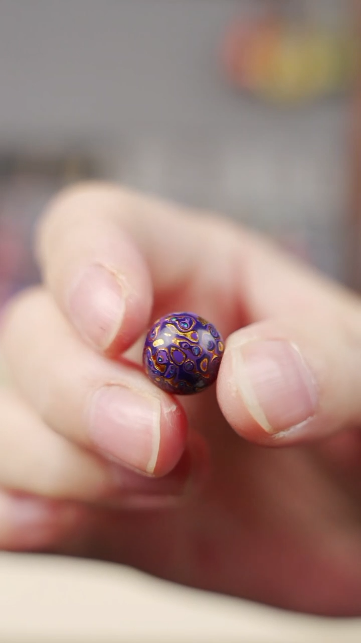 大漆圆珠1.0 紫金