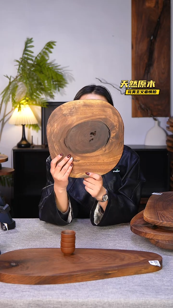 木北美黑胡桃原木.干裂疤结不属于商品质量问题完美主义者慎拍