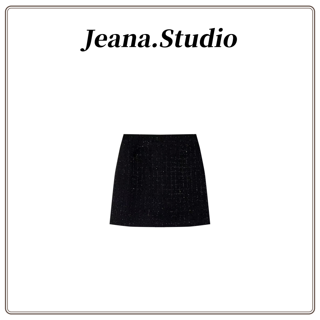 【Jeana.Studio】原创设计轻奢嵌丝小香风半身裙短裙