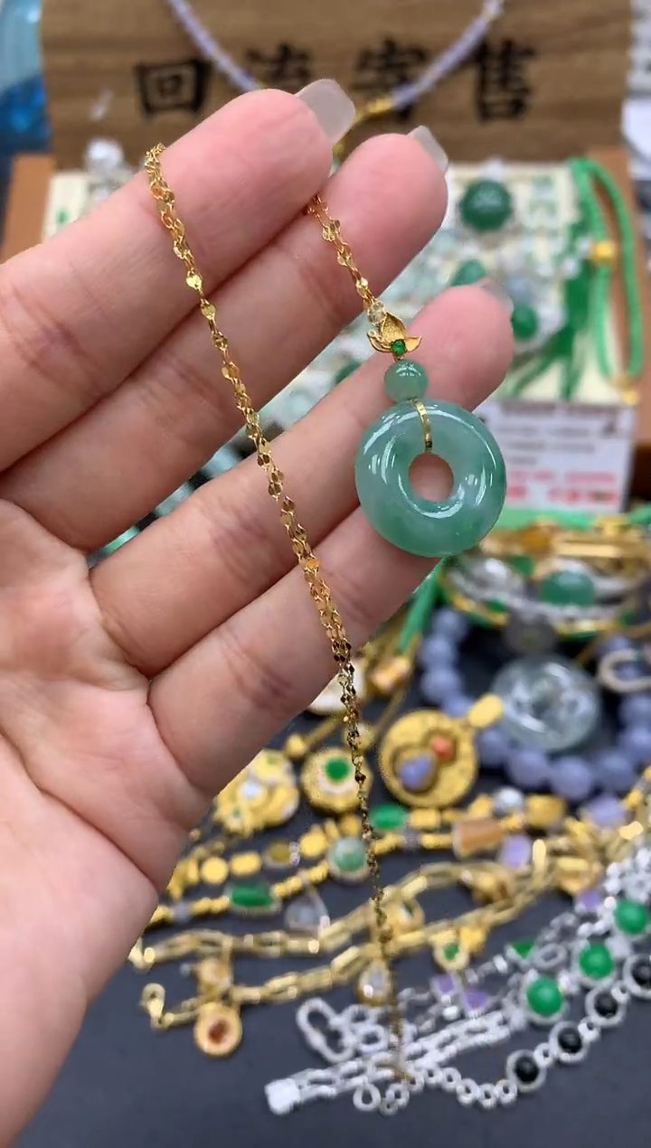 【闪购商品】翡翠颈饰18K金镶嵌332-中国好珍宝