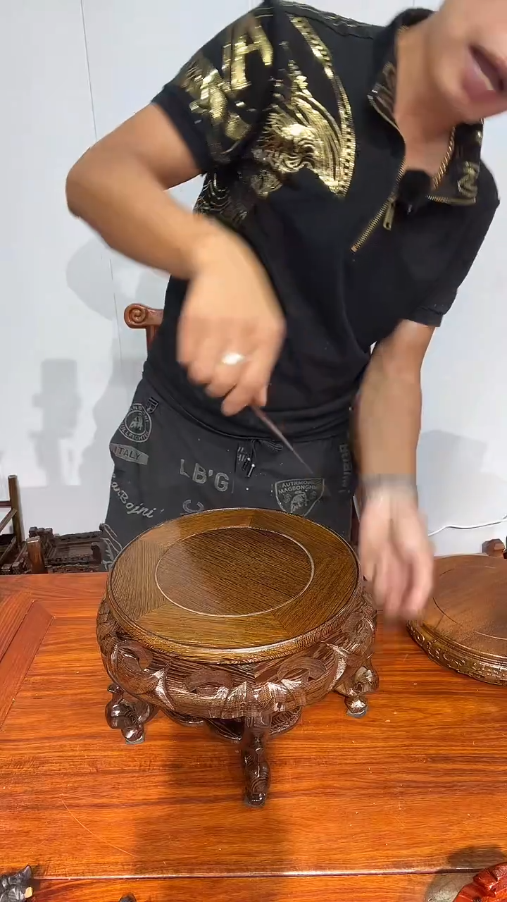 木鸡翅木海堂几 25*29*18