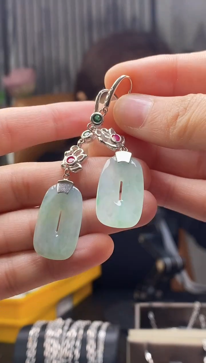 颈饰银S925镶嵌翡翠17118