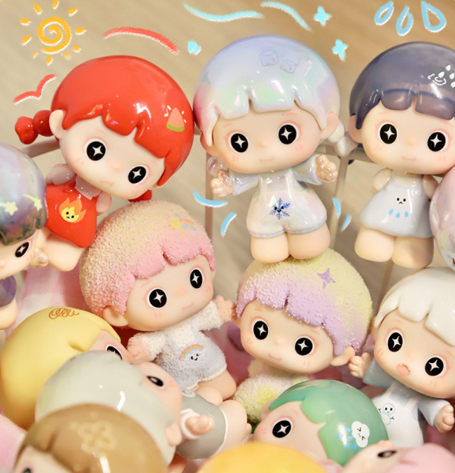 【青青拆盒】u酱天气萌粒系列_潮玩盲盒摆件萌粒