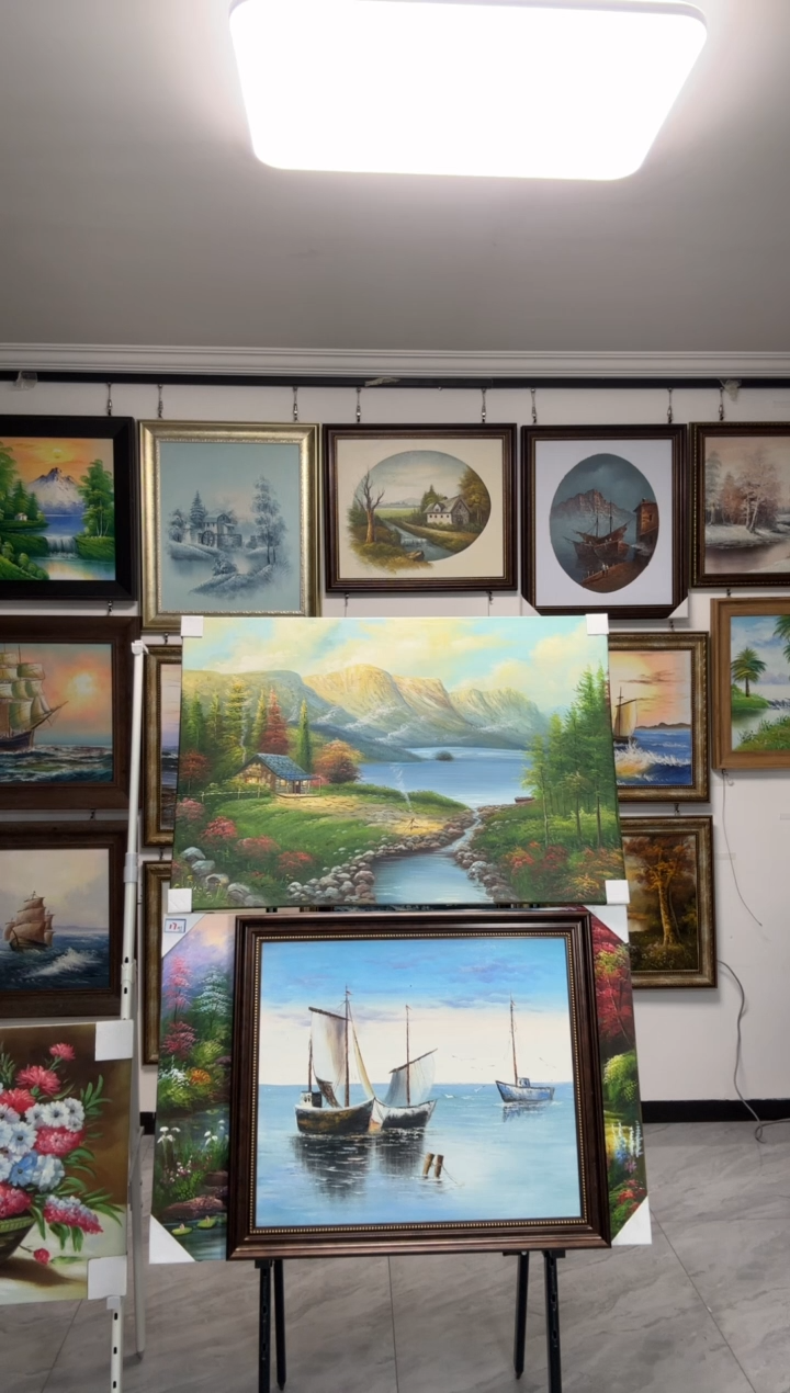 油画闪购纯手绘油画横幅山水60*90