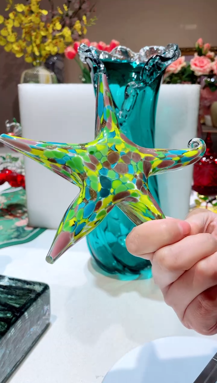 【闪购商品】琉璃手工艺品彩色海星   微瑕