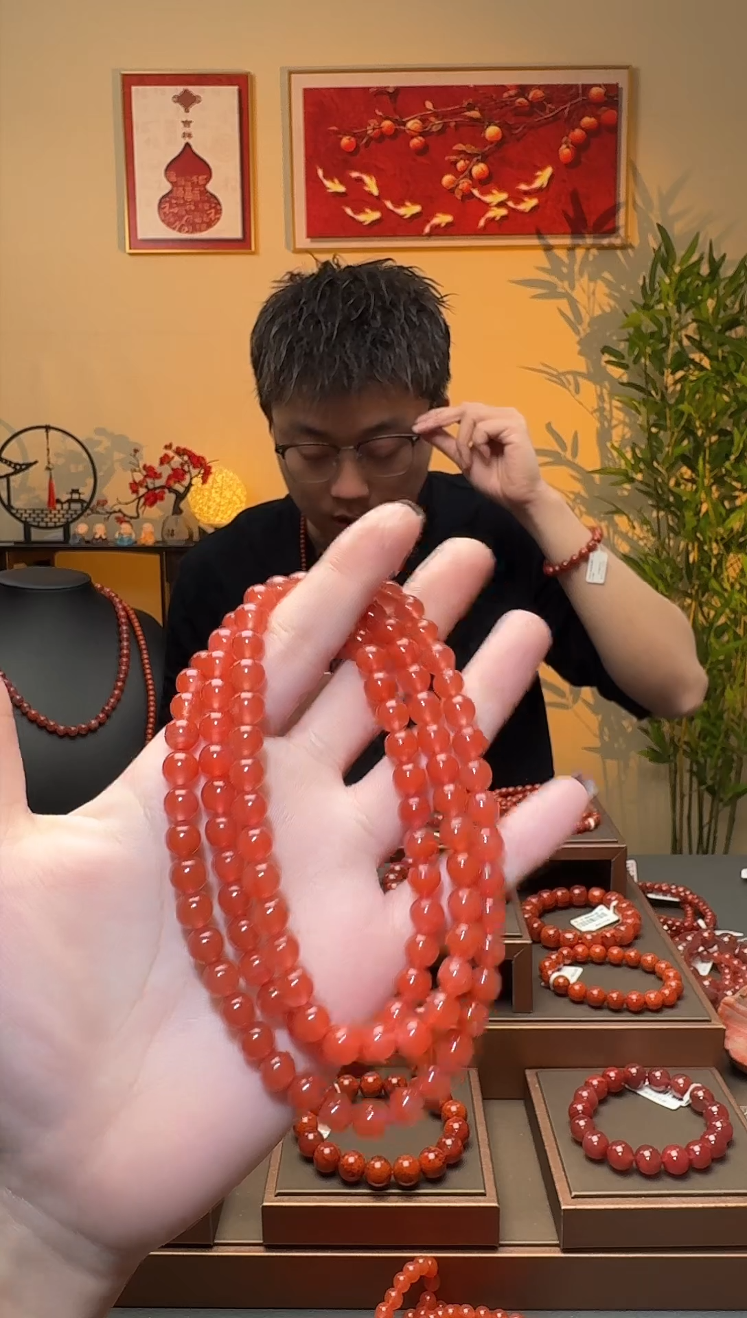 【闪购商品】南红玛瑙手链未镶嵌一条约7mm 多样性发货