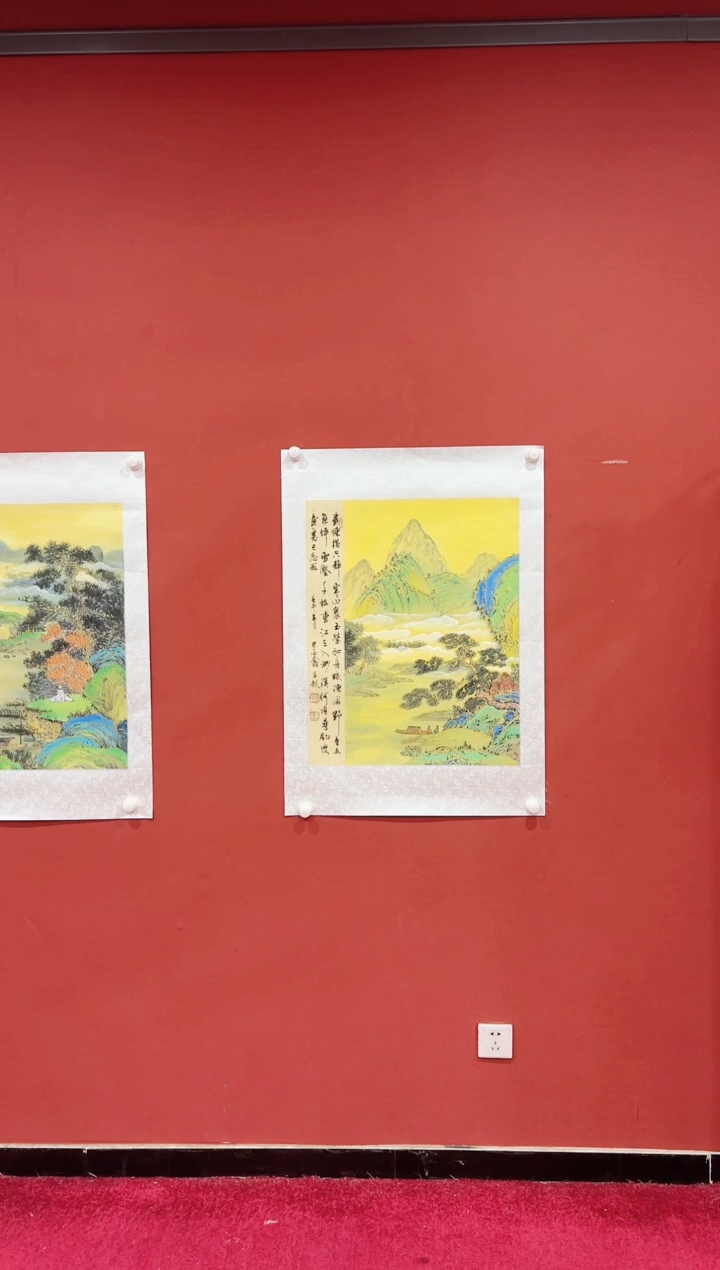 书法蒙 巴金鑫 国画 四尺三开 证书锦盒 带书