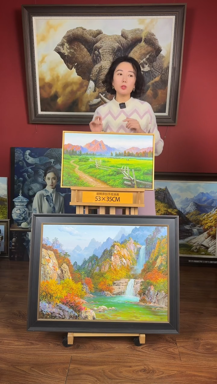 油画【108号】约53*35cm丨朝鲜原创纯手绘孤品油画丨顺丰包邮