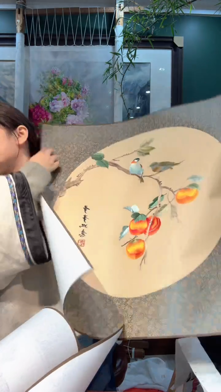 横款非遗刺绣手工装饰画绣片软表