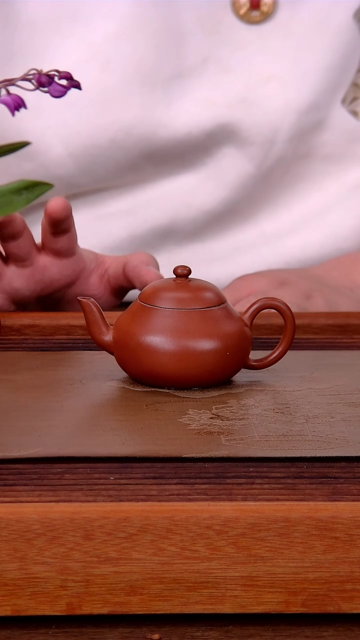 【闪购商品】紫砂茶壶大满梨壶 明月底