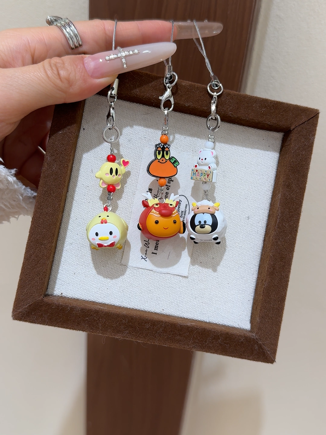 迪士尼三连击潮玩手机壳挂件DIY饰品挂饰创意个性ins手机链