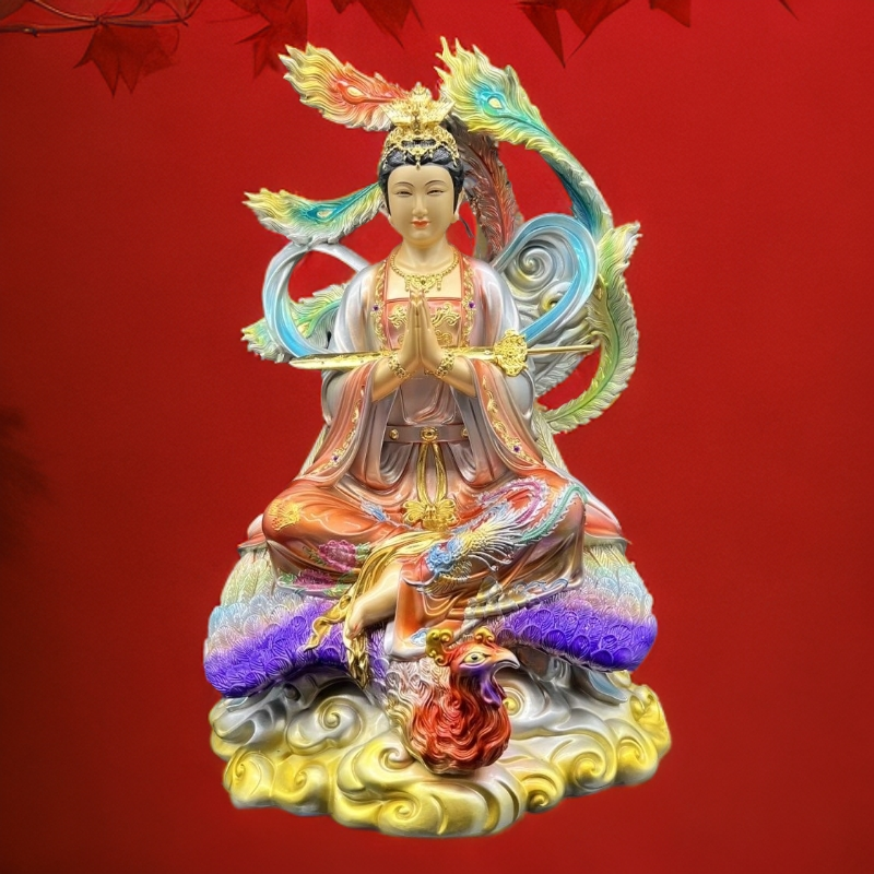 坐凤九天玄女树脂神像客厅圣母娘娘玄母天尊摆件创意财神爷陶瓷