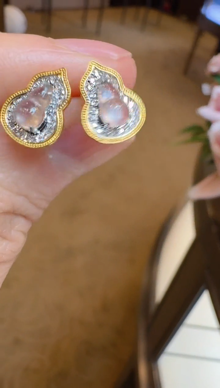 【闪购商品】翡翠耳饰18K金镶嵌多样性团购发一件