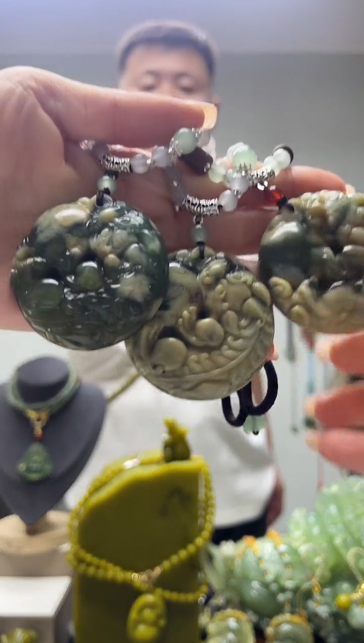 未镶嵌岫玉颈饰多样性发货 拍一发一