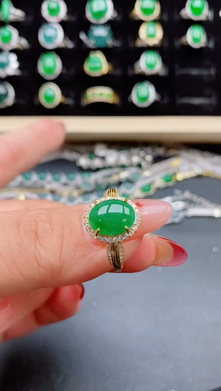 【闪购商品】翡翠戒指银S925镶嵌321321