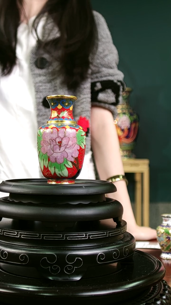 非遗技艺 景泰蓝 摆件 带回流证书