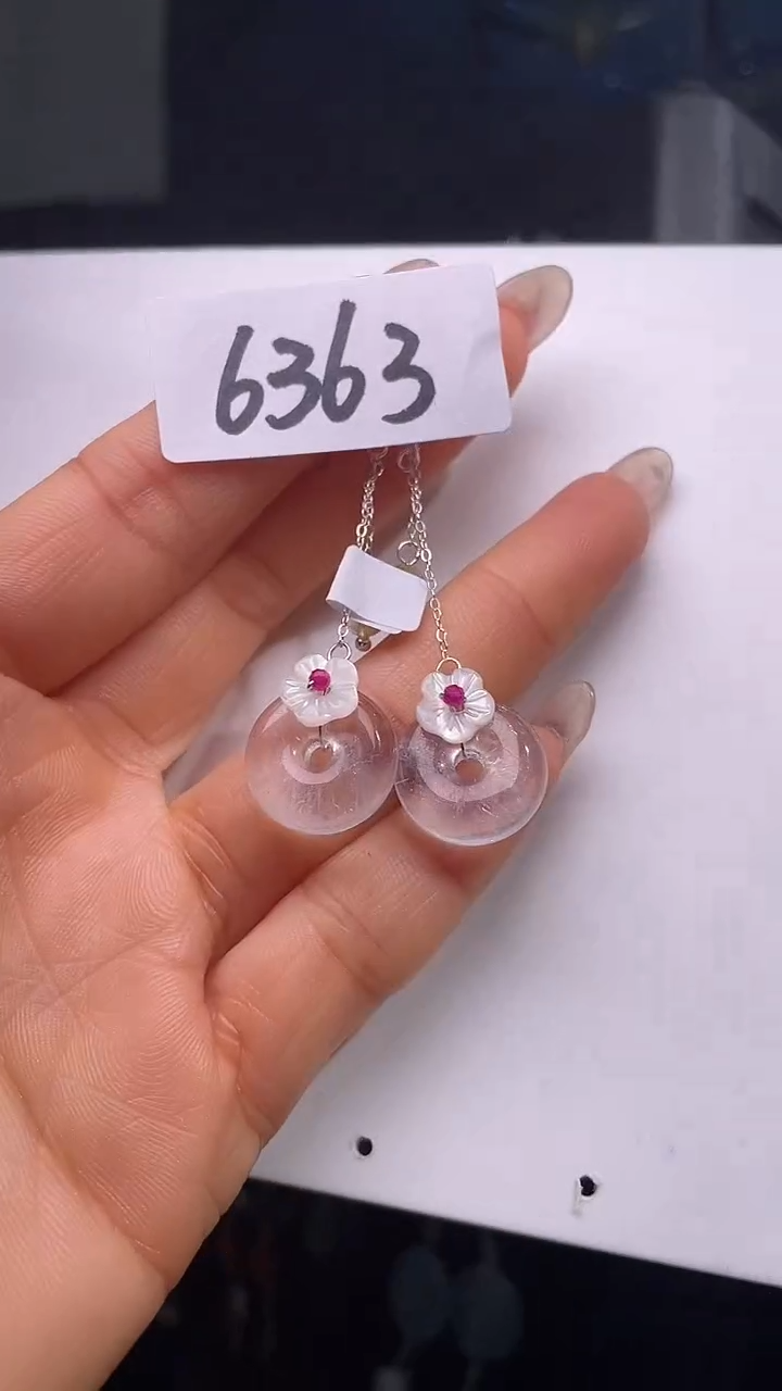 银S925镶嵌耳饰紫晶喜欢拍