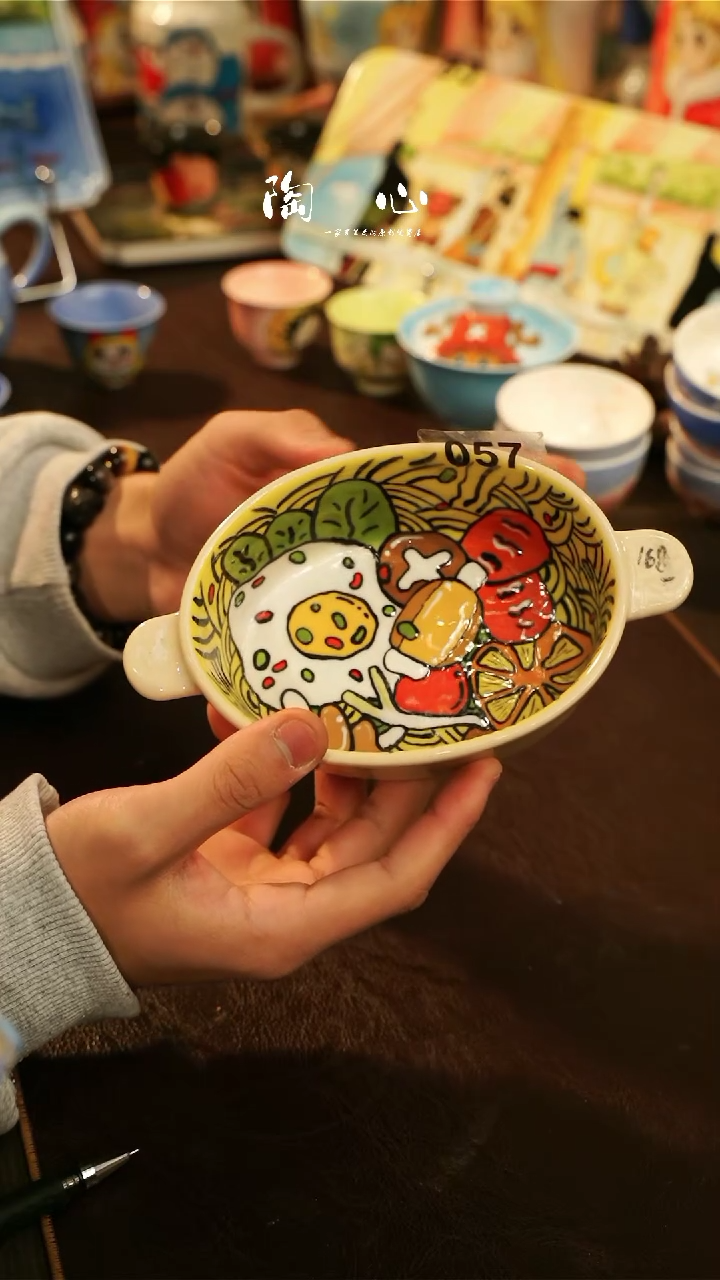 【闪购商品】杯景德镇高温釉下彩原创手绘陶瓷057