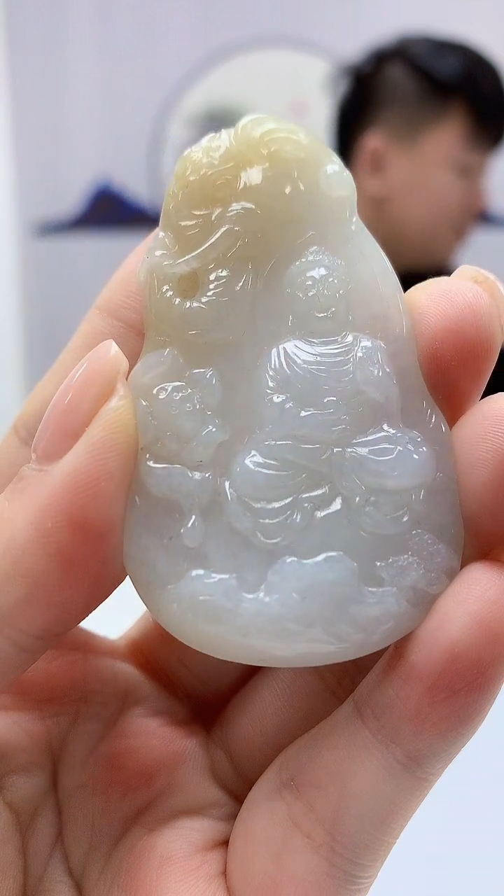 【闪购商品】定制翡翠未镶嵌4925ms-毛货观音103