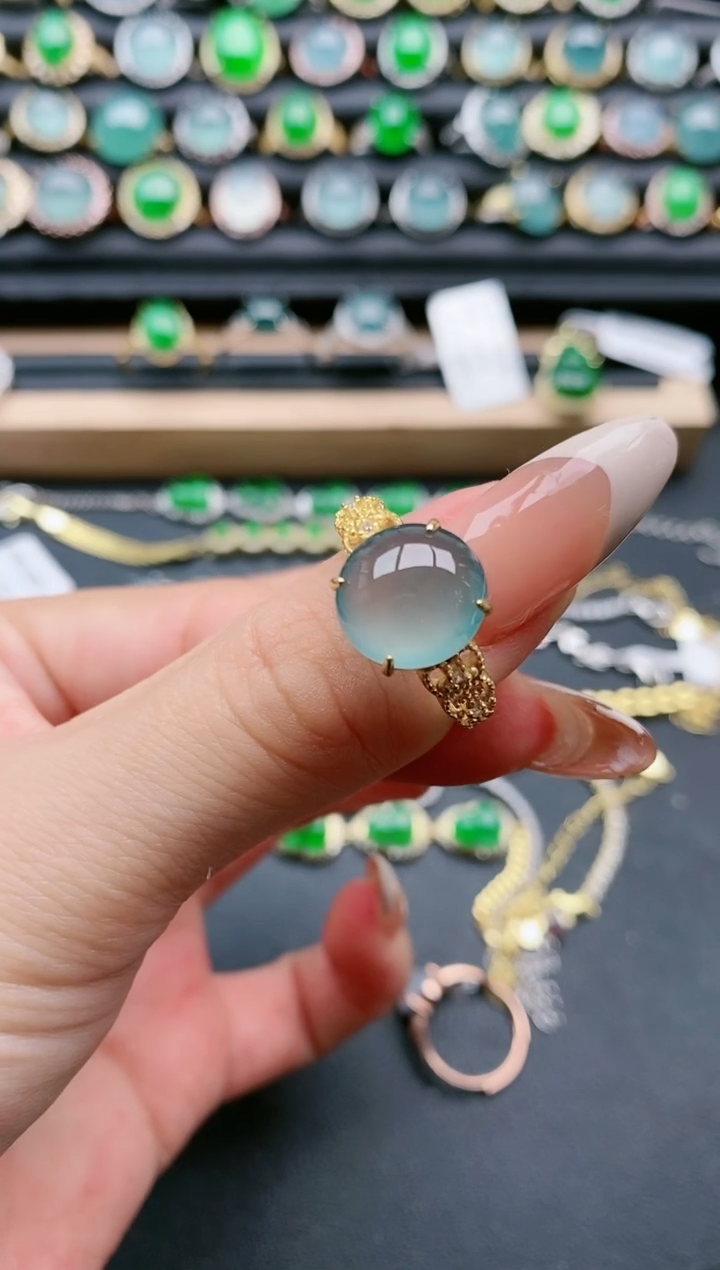 【闪购商品】翡翠戒指银S925镶嵌111111