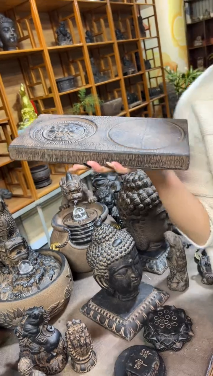 陶土【火山泥】兽头茶承