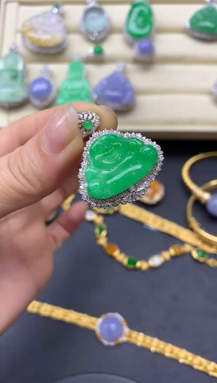 【闪购商品】翡翠颈饰18K金镶嵌639-中国好珍宝