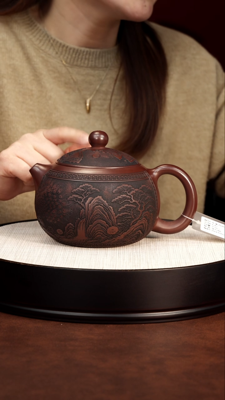 紫砂茶案宜兴紫砂 石红西施 