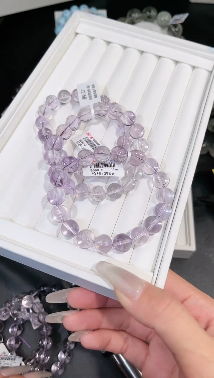 【闪购商品】水晶手链未镶嵌多样性发一Q66紫水11mm