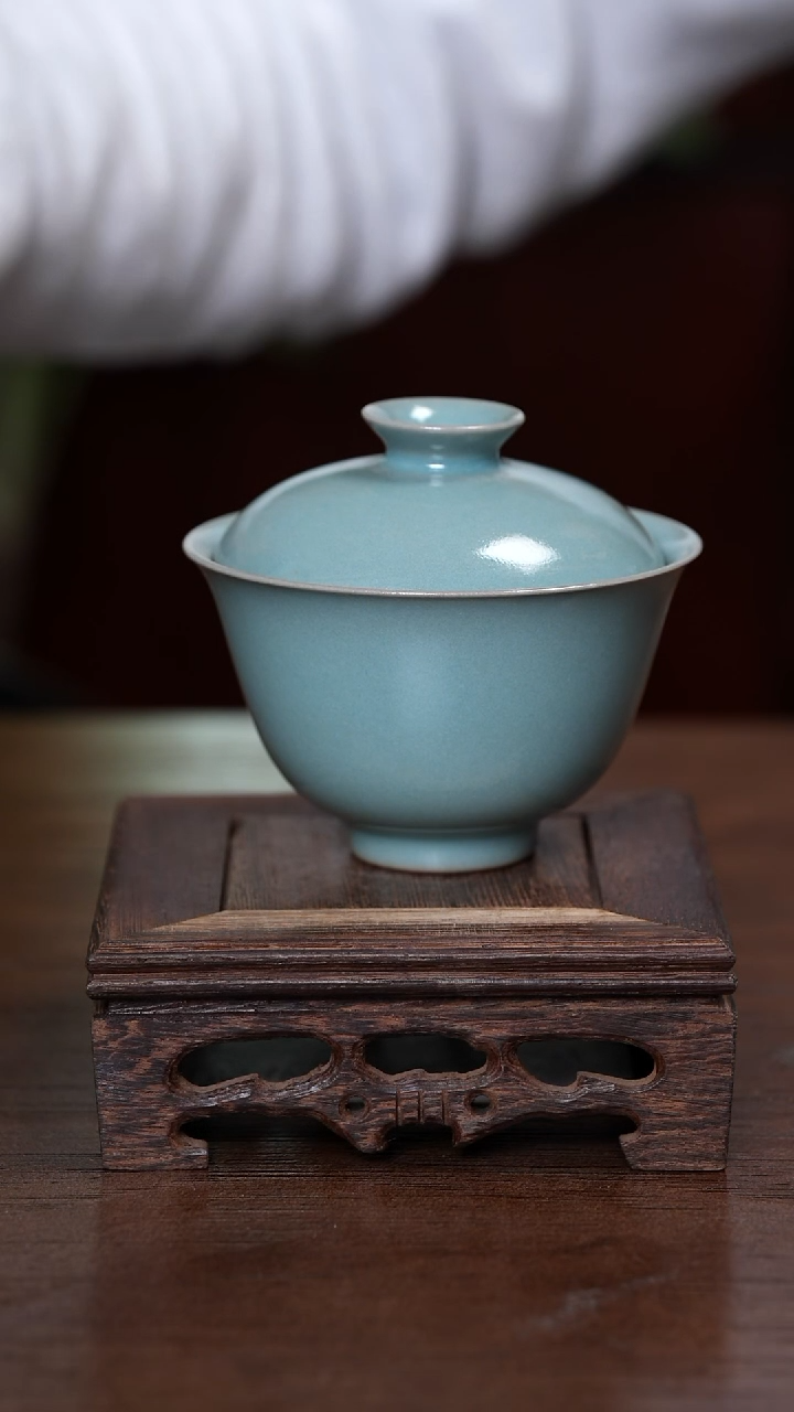 【闪购商品】宝丰清凉寺原产地汝瓷红颜盖碗